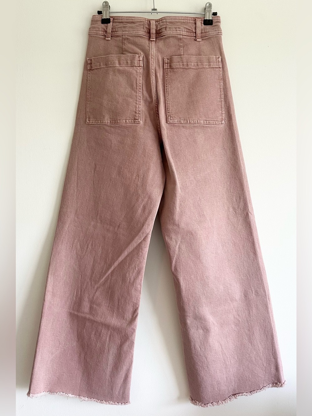 Brand New w Tags! ZARA High Rise Wide-Leg Marine Rose Jeans Size EU 38 / US 6 - Picture 8 of 10